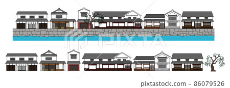Japan old cityscape 86079526