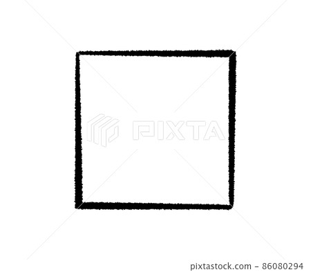 Ink square frame. Grunge empty black box. Rectangle border. Rubber stamp imprint. Vector illustration isolated on white background 86080294