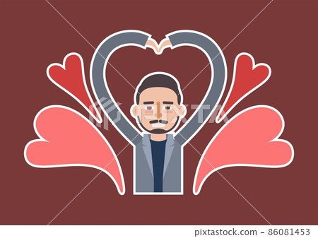 Valentine's day gift illustration for various graphic design and advertising applications 86081453