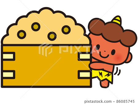 Fun Setsubun Cute demons, beans and sho 86085745