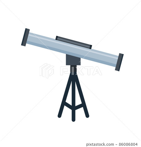 Telescope. Magnifying glass on tripod for discovery stars. 86086804