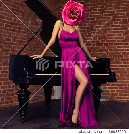 Abstract contemporary art collage sexy beautiful woman Abstract contemporary art collage sexy beautiful woman 86087323