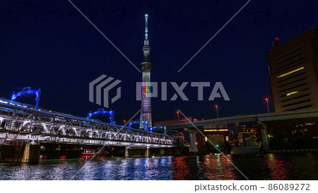 淺草和天空樹的夜景 86089272