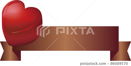 Valentine Valentine's Day Chocolate Heart Ribon Ribbon Tape Copy Space Illustration Valentine Valentine's Day Chocolate Heart Ribon Ribbon Tape Copy Space Illustration 86089570