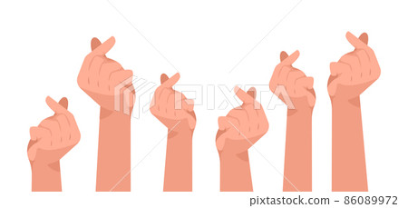 Hands make mini heart Hands make mini heart 86089972
