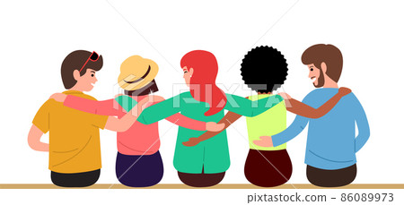 People hugging together 86089973