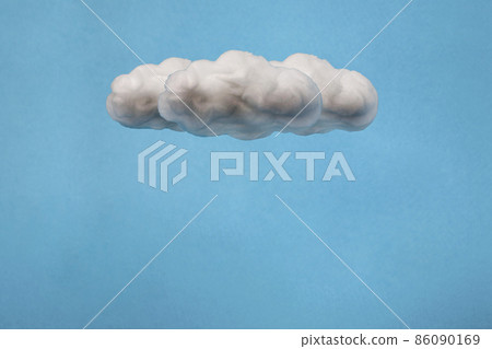 dark clouds over blue background 86090169