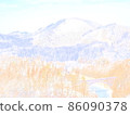 Fukushima Prefecture Winter Tadami Line scenery 86090378