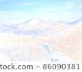 Fukushima Prefecture Winter Tadami Line scenery 86090381