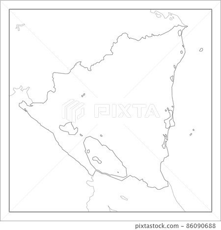 這是尼加拉瓜的地圖。 這是尼加拉瓜的地圖。 86090688