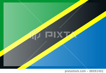 National flag of United Republic of Tanzania in official colors and proportions. 86091481