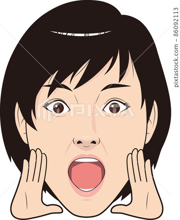 Female face to support - Stock Illustration [86092113] - PIXTA