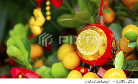 中國春節，傳統，飾品，中国の旧正月、伝統、装飾品、Chinese New Year, Ornamen 86093292