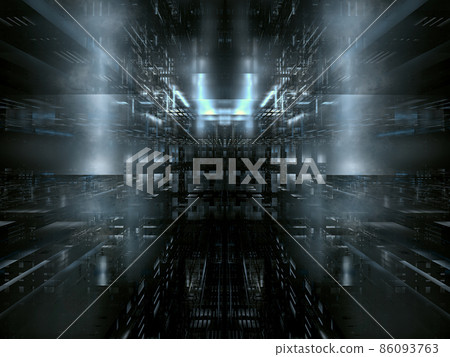 Dark gloomy apocalyptic background - abstract 3d illustration Dark gloomy apocalyptic background - abstract 3d illustration 86093763