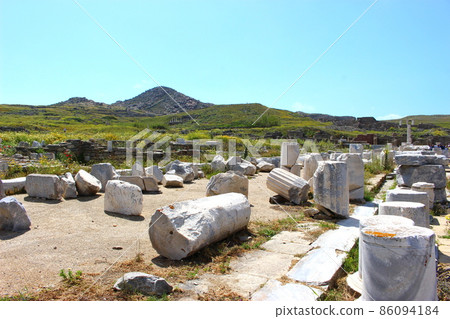 希臘古遺址島,提洛島,希臘 希臘古遺址島,提洛島,希臘 86094184