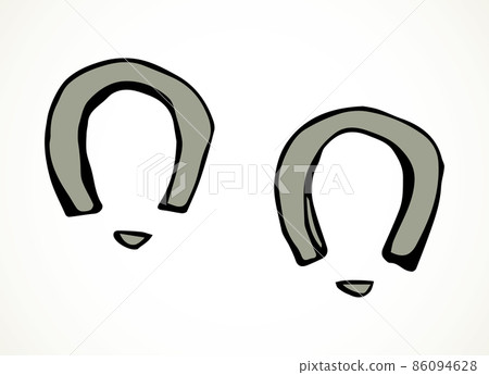 Horse foot print. Vector drawing Horse foot print. Vector drawing 86094628