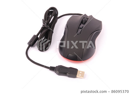 Black computer optical mouse 86095370