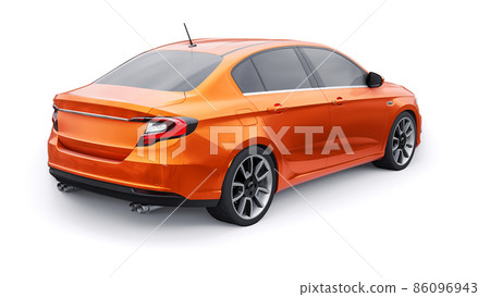 Compact Sports car Family Sedan 3d illustration. Compact Sports car Family Sedan 3d illustration. 86096943