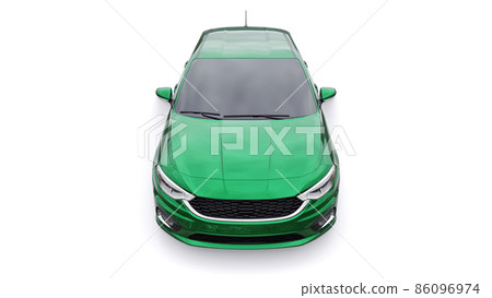 Compact Sports car Family Sedan 3d illustration. Compact Sports car Family Sedan 3d illustration. 86096974