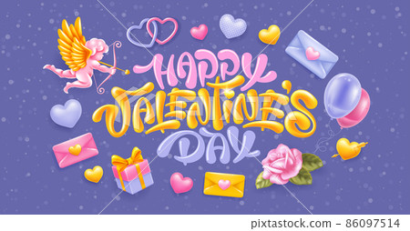 Happy Valentines Day Banner 86097514