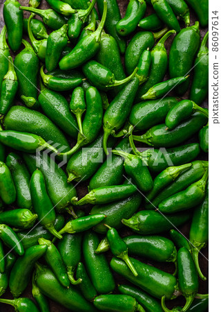 Background with Green Peppers. Background with Green Peppers. 86097614