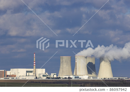 Nuclear power station Dukovany, Vysocina region, Czech republic Nuclear power station Dukovany, Vysocina region, Czech republic 86097942