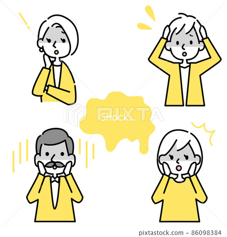 Shocked person icon Simple touch vector illustration 86098384