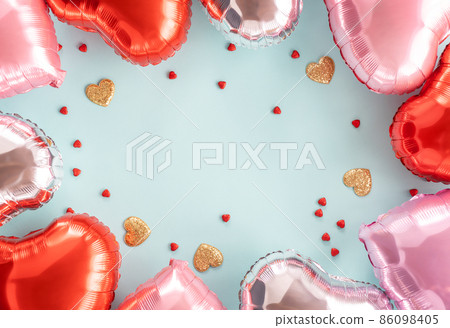 Holiday background with air balloons 86098405