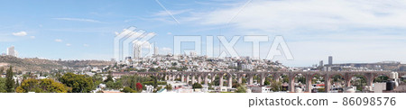Queretaro, Mexico Aqueduct and cityscape 86098576