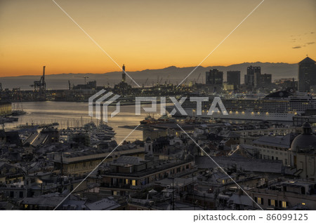 Genoa view of the Porto Antico 86099125