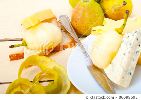 cheese and pears cheese and pears 86099695
