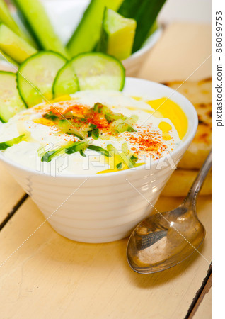 Arab middle east goat yogurt and cucumber salad Arab middle east goat yogurt and cucumber salad 86099753