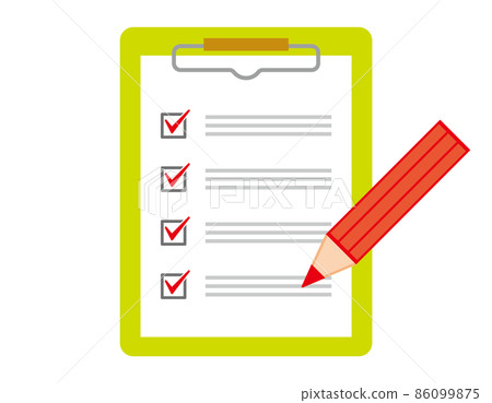 Questionnaire Vector Images Checkmark questionnaire vector illustration - Stock Illustration ...