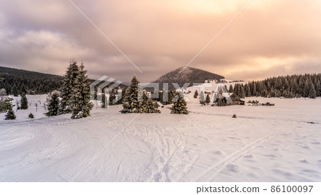 Wintertime landscape of Jizera Mountains Wintertime landscape of Jizera Mountains 86100097