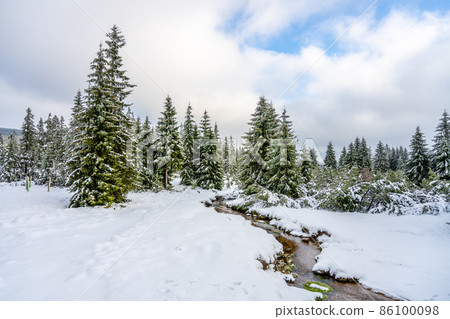 Winter landscape of Jizera Mountains Winter landscape of Jizera Mountains 86100098