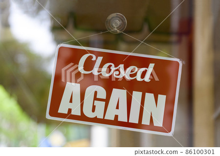 Closed again sign Closed again sign 86100301