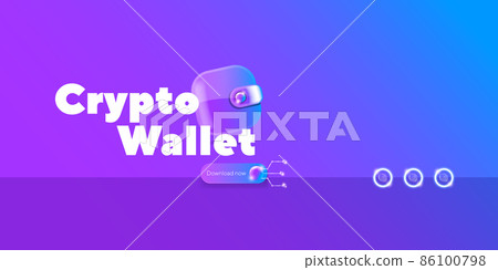 Cryptocurrency wallet concept illustration with wallet and crypto coins isolated on violet background. Crypto wallet landing page and poster design template. Crypto wallet for bitcon, solana, ethereum Cryptocurrency wallet concept illustration with wallet and crypto coins isolated on violet background. Crypto wallet landing page and poster design template. Crypto wallet for bitcon, solana, ethereum 86100798