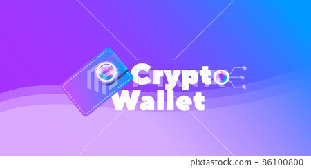 Cryptocurrency wallet concept illustration with wallet and crypto coins isolated on violet background. Crypto wallet landing page and poster design template. Crypto wallet for bitcon, solana, ethereum Cryptocurrency wallet concept illustration with wallet and crypto coins isolated on violet background. Crypto wallet landing page and poster design template. Crypto wallet for bitcon, solana, ethereum 86100800