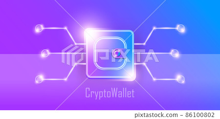 Cryptocurrency wallet concept illustration with wallet and crypto coins isolated on violet background. Crypto wallet landing page and poster design template. Crypto wallet for bitcon, solana, ethereum Cryptocurrency wallet concept illustration with wallet and crypto coins isolated on violet background. Crypto wallet landing page and poster design template. Crypto wallet for bitcon, solana, ethereum 86100802