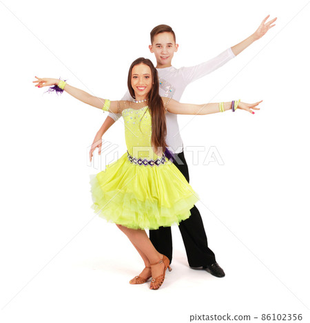 Boy and girl dancing ballroom dance Boy and girl dancing ballroom dance 86102356