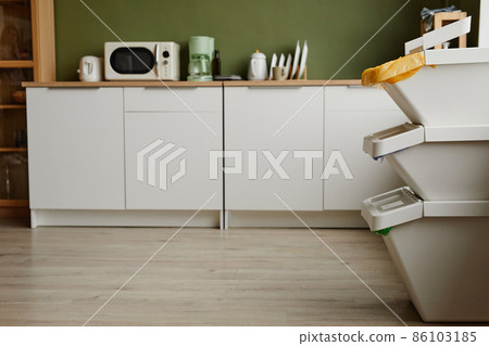 Sorting Bins in Kitchen Background Sorting Bins in Kitchen Background 86103185