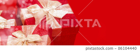 14 February gift banner with copy space. 14 February gift banner with copy space. 86104440