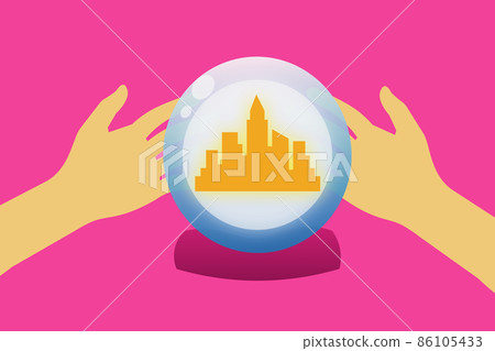 Crystal ball fortune-telling - Stock Illustration [86105433] - PIXTA