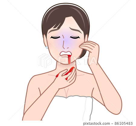 因病嘔吐的女性 86105483