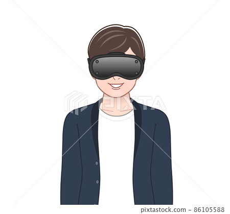 Men enjoying with VR devices 86105588