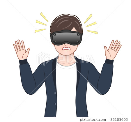 Men enjoying with VR devices 86105603