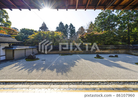 秋天的龍安寺（京都）北條庭園 86107960