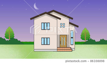 Summer weather and single-family home Summer weather and single-family home 86108898