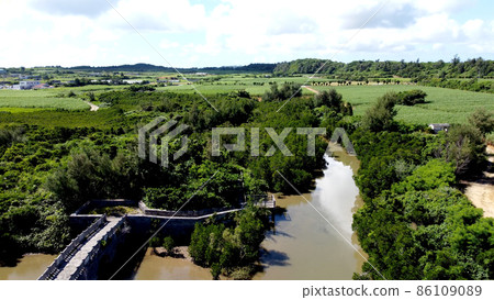 Aerial view of Shimajiri Mangrove on Miyakojima 86109089