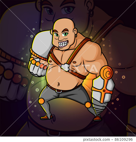 The bold head fighter man is confident esport mascot design The bold head fighter man is confident esport mascot design 86109296